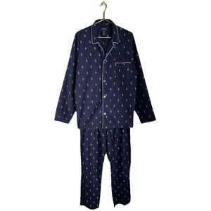 Polo Ralph Lauren Mens Signature Pony Pajama Set Sz M Navy Blue Classic